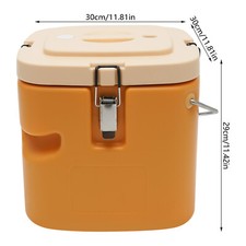 Commercial Food Warmer Insulated Soup Carrier Coolers for Food 2.5Gal Yellow USA picture