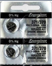 ENERGIZER 371 370 SR920W SR920SW (2 Pieces) Brand New Battery Authorized Seller picture