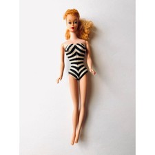 Vintage 1960–61 Transitional #4 Ponytail Barbie Red Strawberry Blonde Solid Body picture