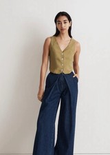 MADEWELL Katrina Vest Top Women 00 Tawny Olive Crop Softdrape - never worn  picture