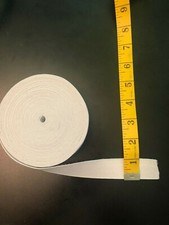 10 YARDS - WHITE KNITTED ELASTIC ROLL - 1'' Wide Mask Stretchy - Inch Band USA picture