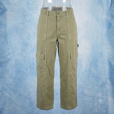 Nasty Gal Collection Womens Olive Green Cargo Carpenter Pants Sz 10 Straight Leg picture