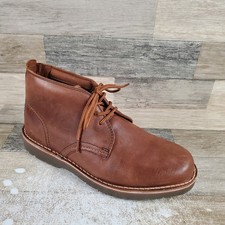 Clarks Eastridge Mid Mens Chukka Boots Sz 9.5 Brown Leather Lace Up Ankle Boot picture