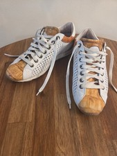 Rare Find Lorenzi Two-tone Exotic Leather Sneakers Shoes Designer Italy 39 EU  picture
