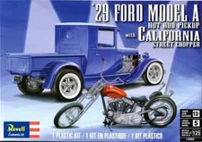 Revell 14565 '29 Ford Model A Hot Rod Pickup w/California Street Chopper 1/25 picture