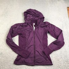 Lululemon Rush Hour Jacket Womens 4 Darkest Magenta Lightweight Water Resistant picture