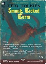 MTG HOB R Smaug, Wicked Worm (Borderless) #245 NM picture