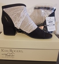 Brand New Kim Rogers Open Toe Bootie Block Heel Ultra Comfort Old Money 9.5 Med picture