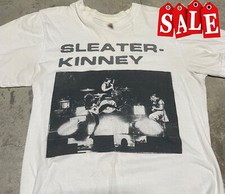 Vintage Rock Band Sleater Kinney Shirt Short Sleeve White Unisex picture