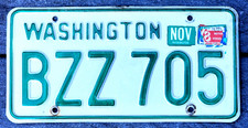 Vtg 1978-1983 Washington State Car License Plate, BZZ 705 picture