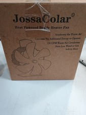 JossaColar Wood Stove Fan Heat Powered Fireplace Non 6-Blade, Black  picture