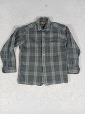 Vtg Pendleton Flannel Shirt Mens Medium Multicolor Plaid Wool Pleated Button Up picture