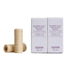 OJOOK Refill Bamboo Salt Silk Floss with Beeswax - 96 Foot (Pack of 2), Ivory  picture