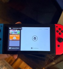 Nintendo Switch w/ Games; Neon Blue-Red Joy-Con - Handheld Gaming Console picture