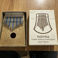 Vintage Hugh Tracey Treble Kalimba 17 Notes Musical Instrument Wood 1966 w Box picture