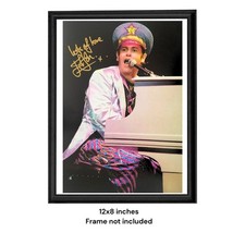 Elton John Hand Signed VERY RARE - FULL Autograph With Love Photo + COA PSA CARD picture