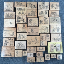 Vintage HOUSE MOUSE Stampa Rosa Rubber Stamps over 35 different ones YOUR CHOICE picture