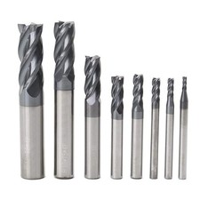 8pc 2-12mm 4-Flute Tungsten Carbide End Mill Set CNC Straight Shank picture