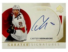 2025-26 SP Authentic Carter Verhaeghe Curated Signatures Auto #/299 Panthers picture