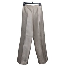 NWT Vintage Talbots Pure Silk Taupe Wide Leg Lined Pants Sz 16 Quiet Luxury Corp picture