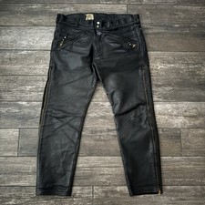 VTG 60s LANGLITZ LEATHERS BLACK MOTORCYCLE PANTS CUSTOM SZ 40