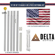 25' & 30' DELTA SECTIONAL FLAG POLE (SILVER) picture