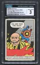 1966 Donruss Marvel Captain America Rookie #8 CGC 3 picture