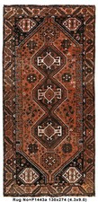 4x8' Vintage Perrsian Kordistan Rug LOW WOOL PILE # P1443 picture