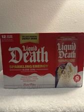 Liquid Death Blood Zero Sparkling Energy Raspberry Cream 12oz 12 Pack picture