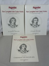 Paganini Complete Solo Guitar Works Vol 1-3 Chanterelle Gazzelloni Urtext picture