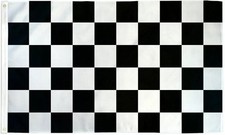 CHECKERED FLAG 3 x 5 Feet  NASCAR RACING BLACK WHITE-ON SALE  picture