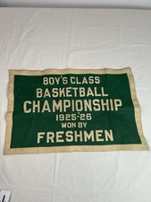 Vintage 1925/26 Freshman Basketball Championship Banner Pendant Boys Class B1 picture