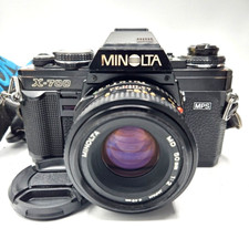Minolta X-700 35mm Film SLR Camera Kit with 50mm Lens, Tested and Working picture
