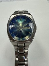 Men’s Vintage Fossil Blue 100M Stainless Steel Water Resistant Watch Needs Bat picture