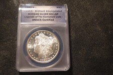 1880-S BU ANACS Morgan Silver Dollar PL CAMEO Legends of the Comstock Lode picture