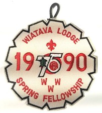  Vintage- OA WIATAVA LODGE 13 Spring Fellowship(BLK BORDR) 75TH Anv. Patch-Mint picture