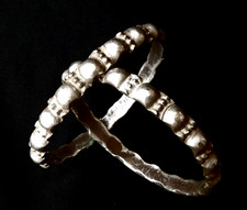 Antique Pair of Spanish Silver Bangles, possibly 1500's-1600's Iberian picture