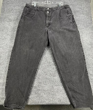 Vintage Guess Jeans Mens Size 42x31 Black Denim USA Made Baggy Classic picture