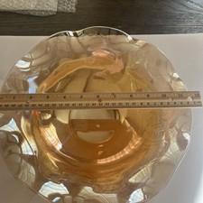 Vintage Glass Ruffled Bowl - Depression, Indiana, Carnaval? picture