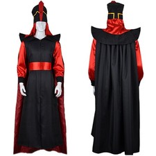 Jafar Black Outfit Hat Cosplay Costume Adults Halloween Carnival Party Suit picture