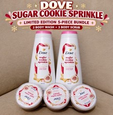 Dove Sugar Cookie Sprinkle Body Wash & Body Scrub Set 5 Pc Limited Edition picture