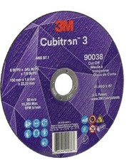3M Cubitron 3 Type 1 Cut-Off Wheel 6in x .045in x 7/8in 60 Grit 90038 picture
