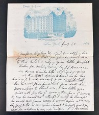 Phineas Taylor PT Barnum Handwritten autographed letter 1886 to JS Ogilvie picture