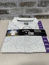 NWT Callaway Polo Shirt OPTI-Dri Golf Mens XXL Performance Bright White picture
