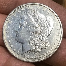 1880-O Morgan Silver Dollar $1 - XF/AU Details Cleaned - New Orleans Mint picture