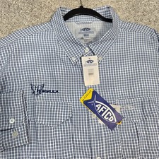 AFTCO fishing shirt mens XL AFTECH Vented Blue NEW *Formula Logo* picture