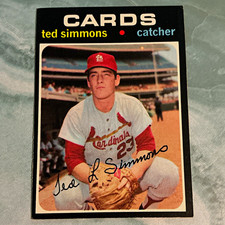 Topps 1971 Ted Simmons #117 Rookie RC St. Louis Cardinals MLB Baseball Card picture
