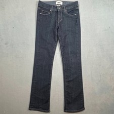 Paige Jeans Womens Size 24 Manhattan Bootcut Dark Wash Stretch Denim  Made USA picture
