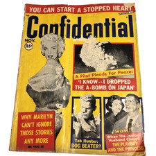 Confidential Magazine VTG Nov 1960 Marilyn Monroe Sinatra Celebs Gossip Adult picture