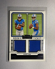 2023 Panini Contenders Dual Swatches Jahmyr Gibbs, Hendon Hooker DS-9 RC MEM picture
